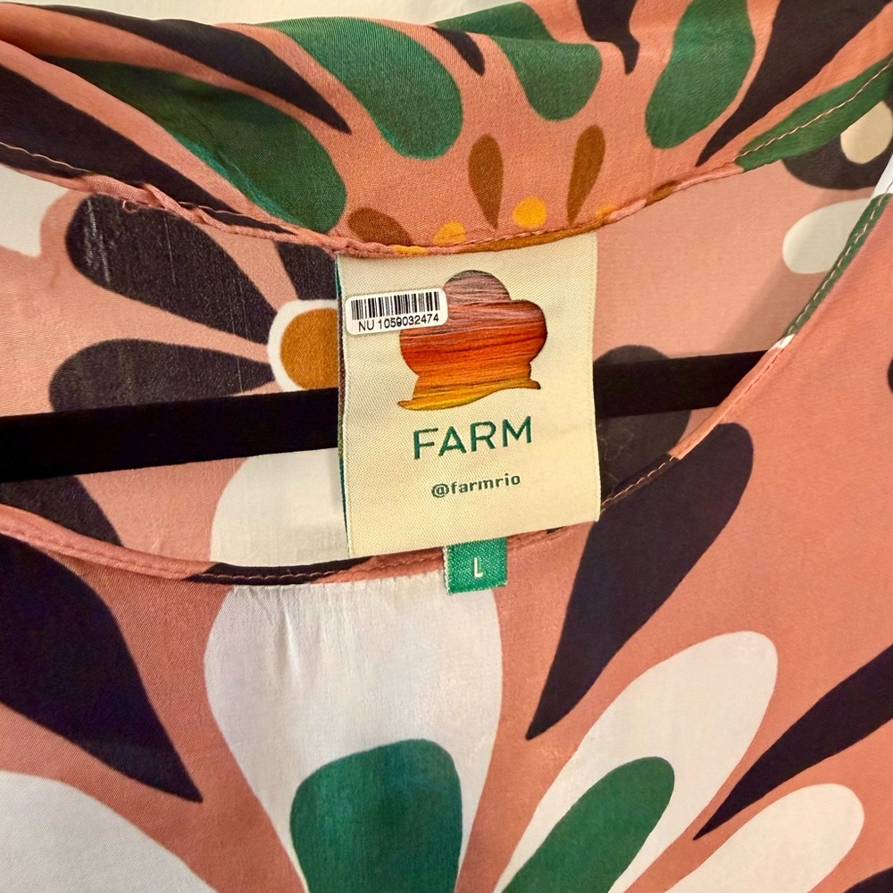 FARM Rio Pink Floral Motif Long Sleeve Maxi Dress - Picture 5 of 6